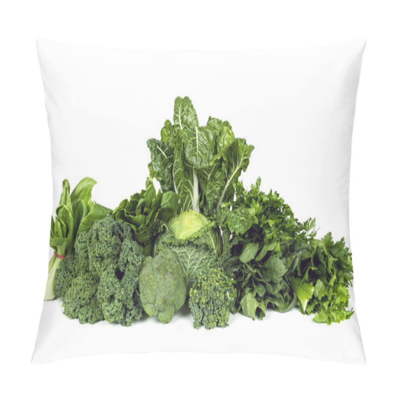 Personality  Leafy Green Vegetables Isolated Pillow Covers