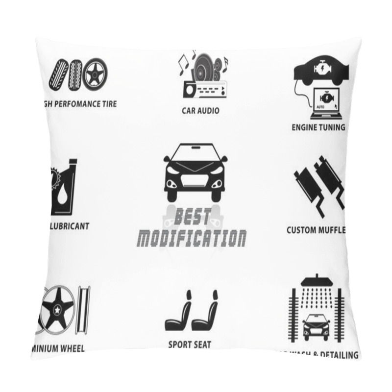 Personality  CAR MODIFICATION Signs Pillow Covers