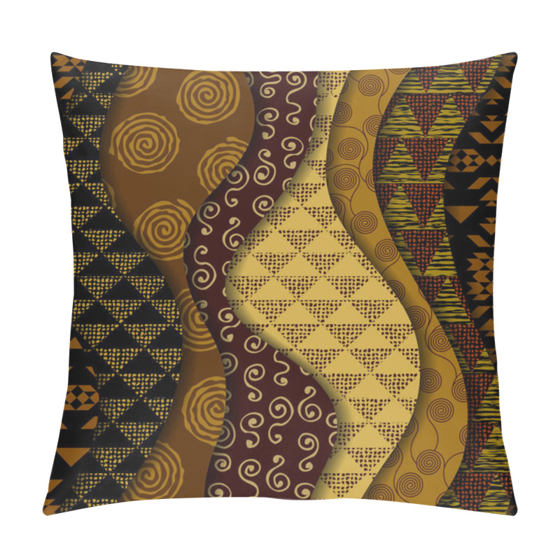 Personality  Vector Ethnic Tribal Pattern. Seamless Art Image. Pillow Covers