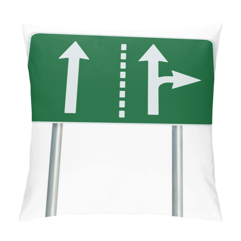 Personality  Appropriate Traffic Lanes At Crossroads Junction, Right Turn Exi Pillow Covers