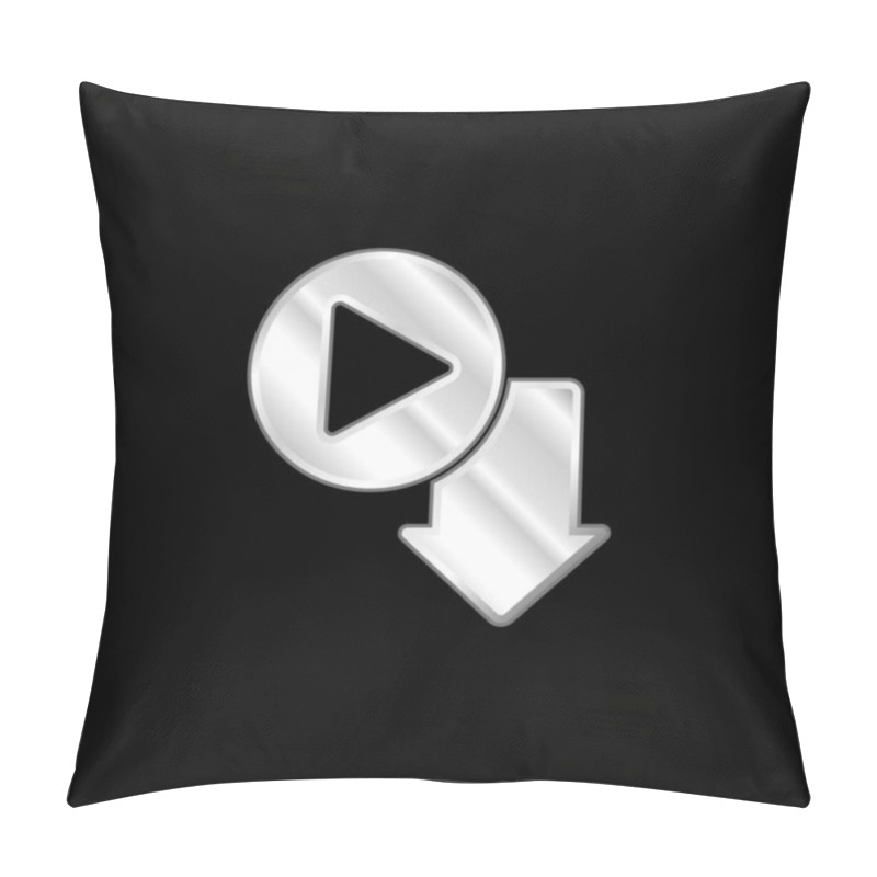 Personality  Arrow Silver Plated Metallic Icon Pillow Covers