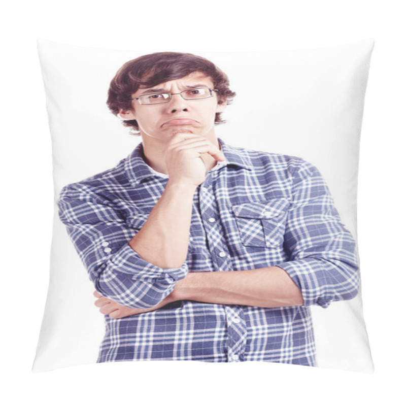 Personality  Confused Young Guy Pillow Covers