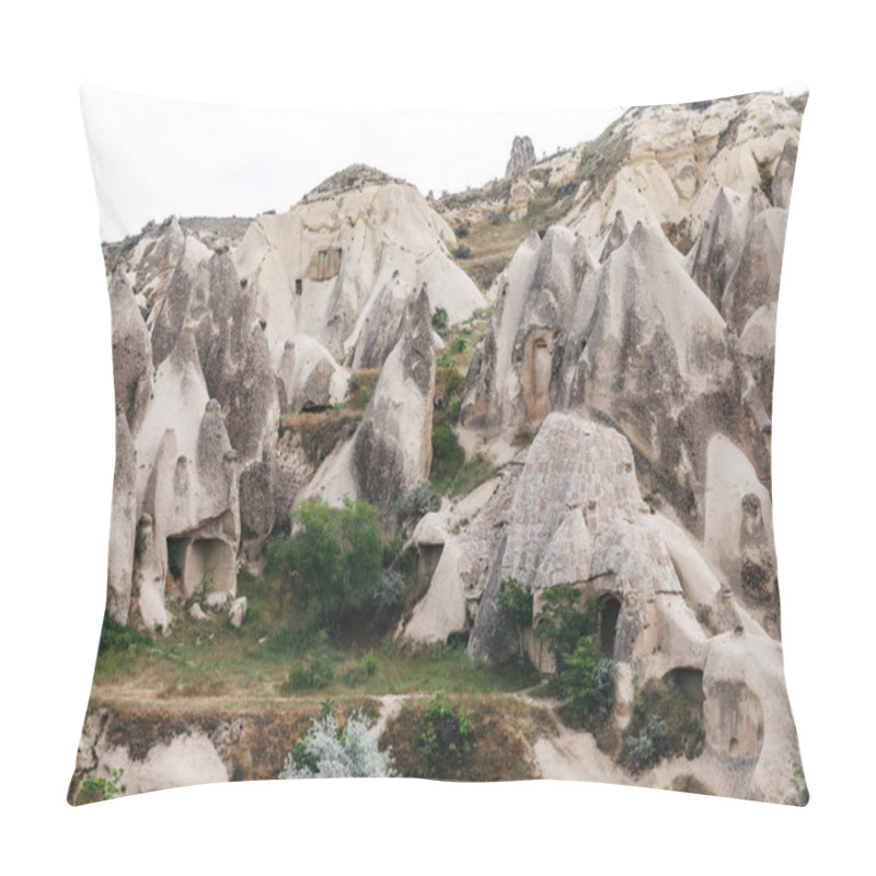 Personality  Beautiful Landscape With Famous Caves And Rock Formations In Goreme National Park, Cappadocia, Turkey Pillow Covers