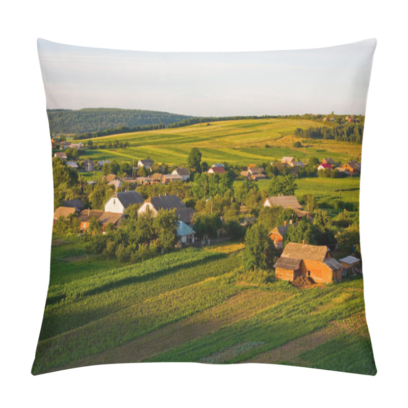 Personality  Ukranian Village At Sunset Pillow Covers