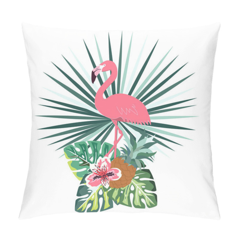 Personality  Summer Flamingo Banner Pillow Covers