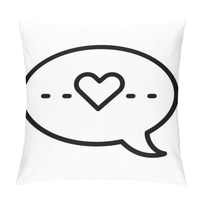 Personality  Loving Chat, Chat Isolated Vector Icon That Can Be Easily Modified Or Edit In Any Style Pillow Covers