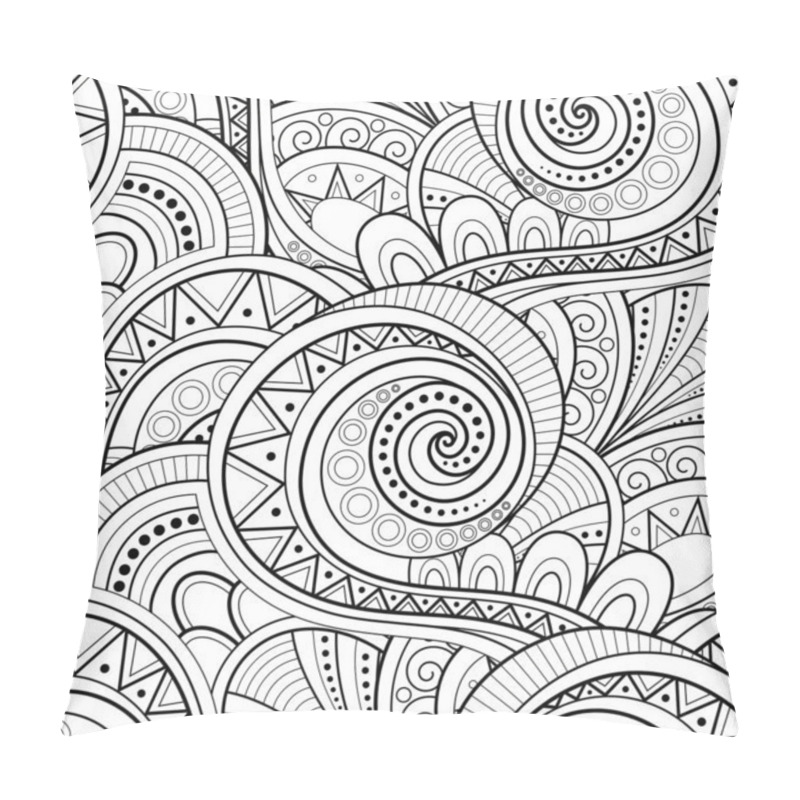 Personality  Monochrome Ethnic Seamless Pattern Pillow Covers