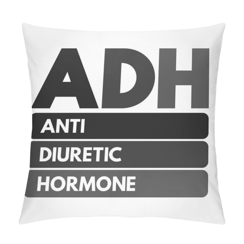 Personality  ADH - Antidiuretic Hormone Acronym, Concept Background Pillow Covers