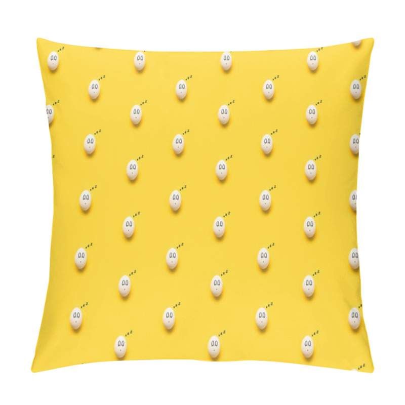 Personality  Painted Chicken Eggs With Sleeping Emoji  Pillow Covers