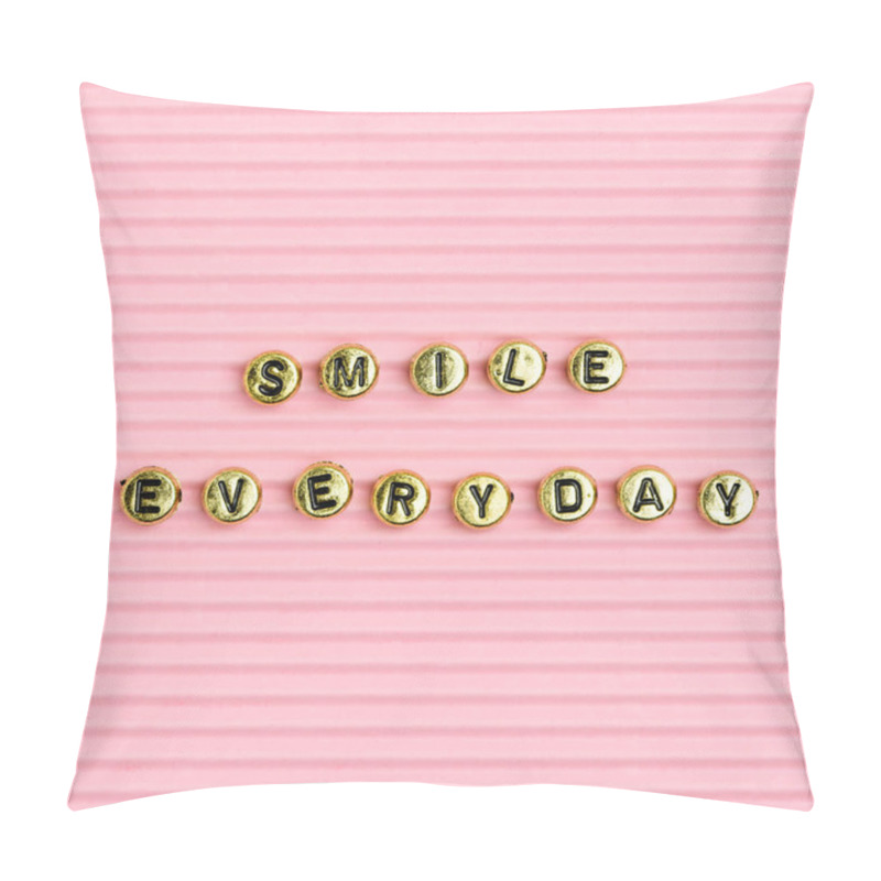 Personality  SMILE EVERYDAY Beads Text Typography Pillow Covers