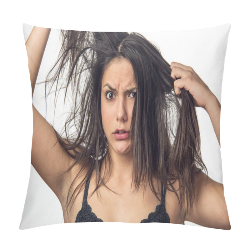 Personality  Angry Girl Pillow Covers