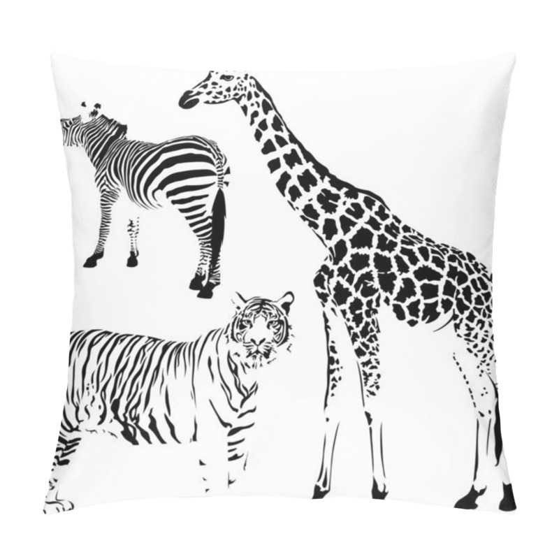 Personality  African Striped And Spotty Animals Pillow Covers