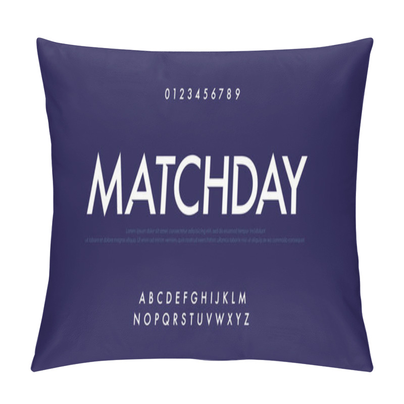 Personality  Sport Future Modern Alphabet Fonts And Number. Technology Typography Matchday Football Font Uppercase And Numbers. Vector Illustration Pillow Covers