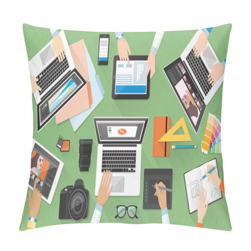 Personality  Business Team Working Pillow Covers