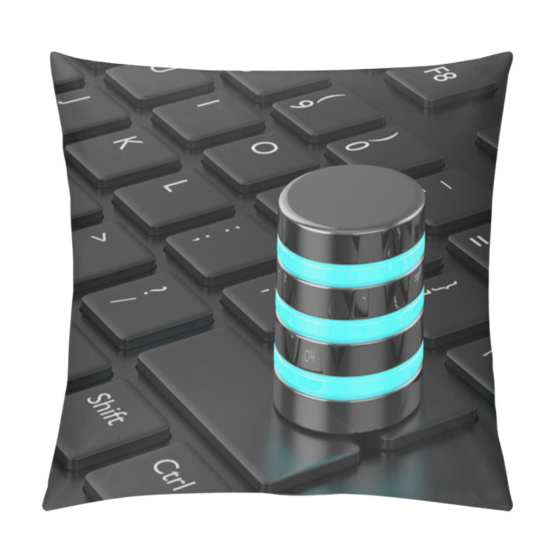 Personality  3d Render Of Storage Database On Keyboard Pillow Covers