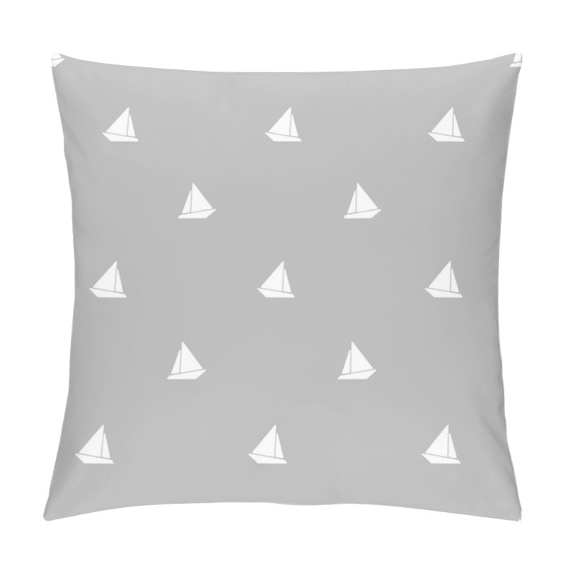 Personality  Nautical Pattern With Small Sailing Boats In The Background. Tex Pillow Covers