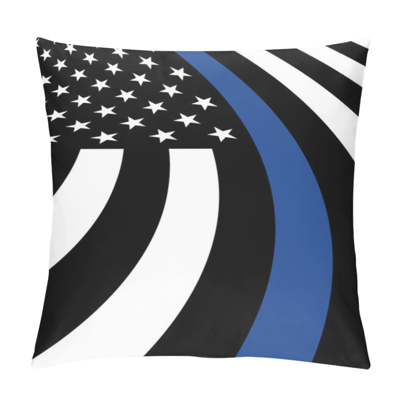 Personality  Police Support Flag Background Illustration Pillow Covers