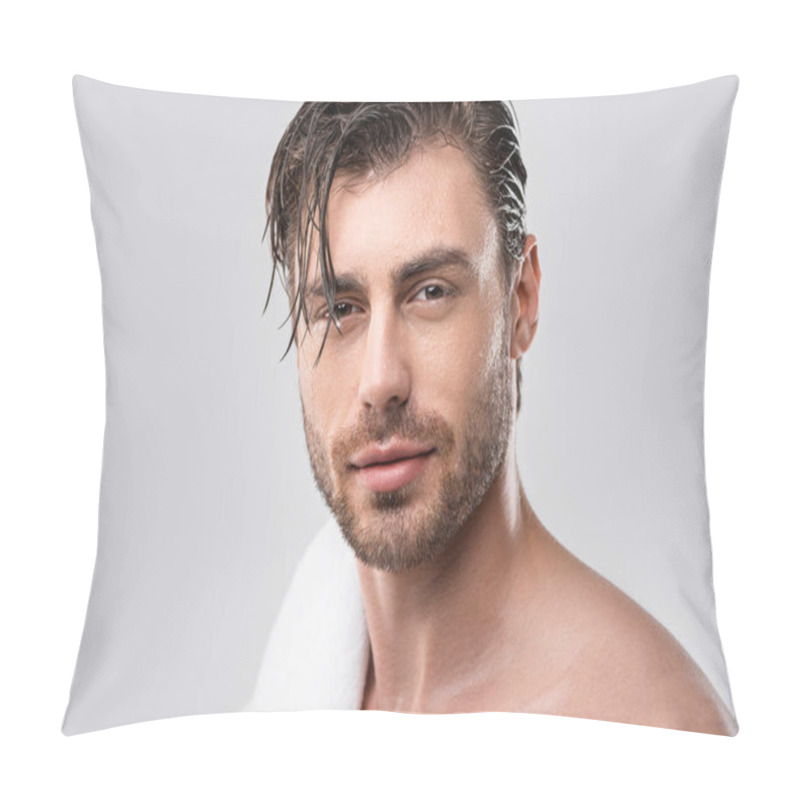 Personality  Handsome Man With Wet Hair  Pillow Covers