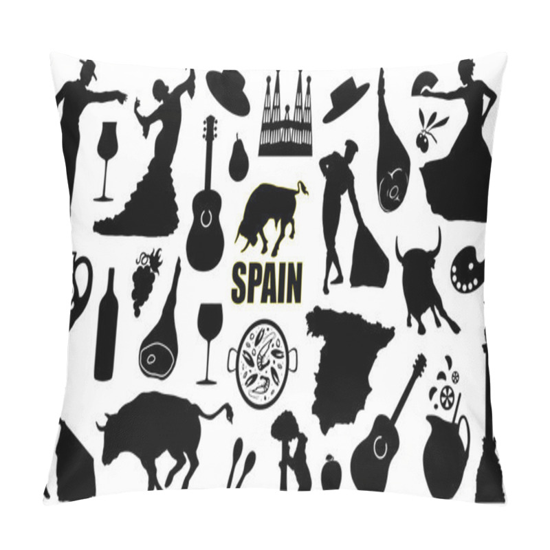 Personality  Spain Silhouettes Pillow Covers