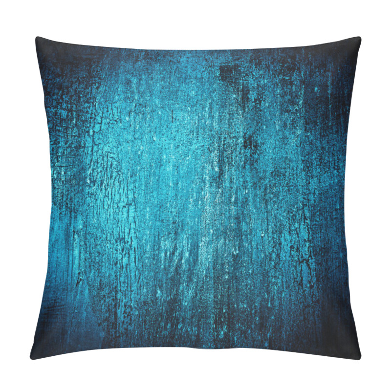 Personality  Blue Textured Cracked Grungy Background Pillow Covers