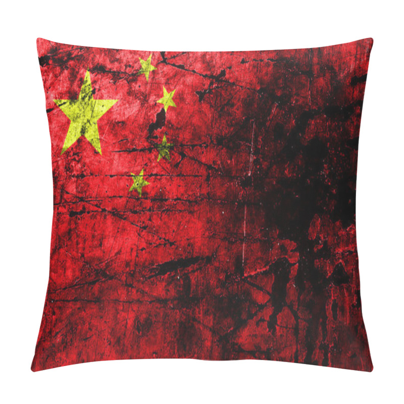 Personality  Grunge Flag Of China Pillow Covers