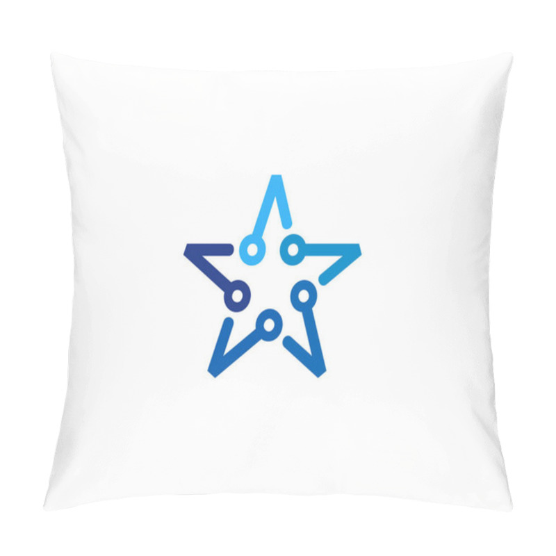 Personality  Digital Star Logo Design Element Pillow Covers