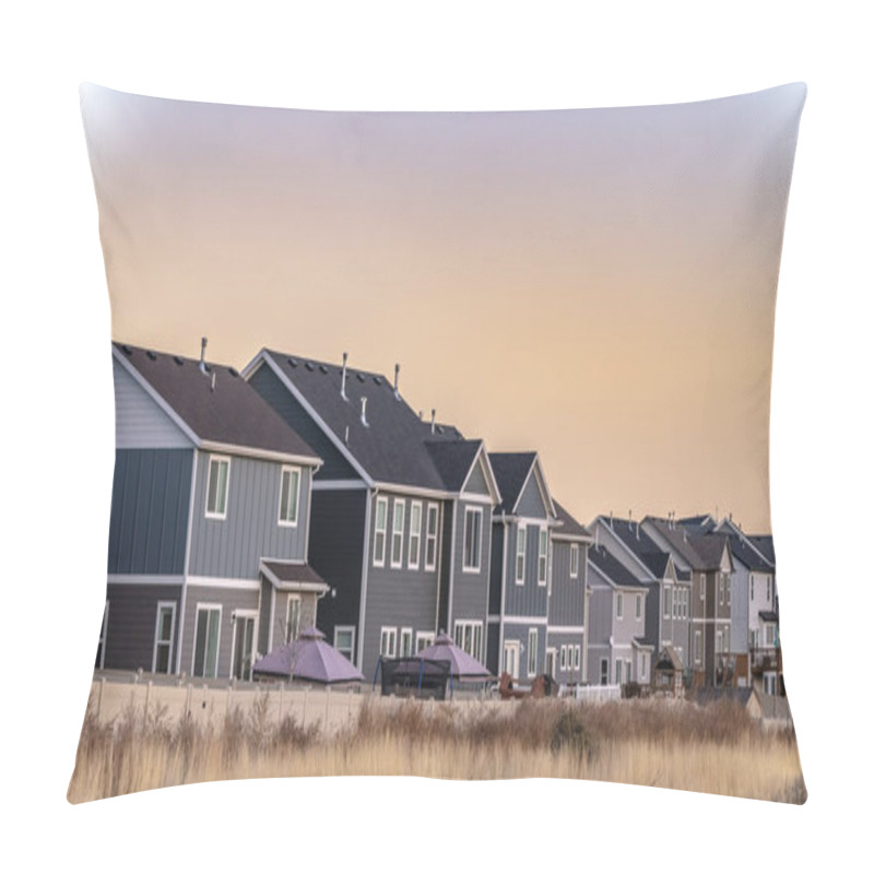 Personality  Picturesque View Of Traditional American Town Day Light Pillow Covers