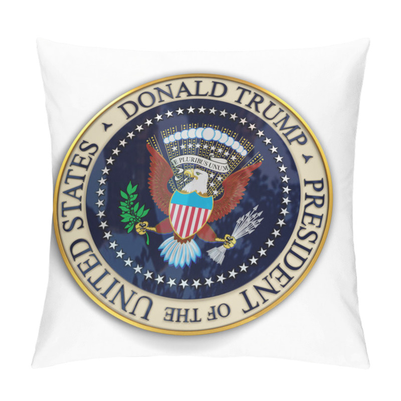 Personality  CLEVELAND, OH - July 18, 2016: Illustration Of Presidential Seal Pillow Covers