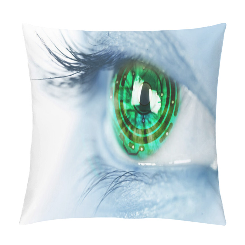 Personality  Eye Iris And Electronic Circuit Pillow Covers