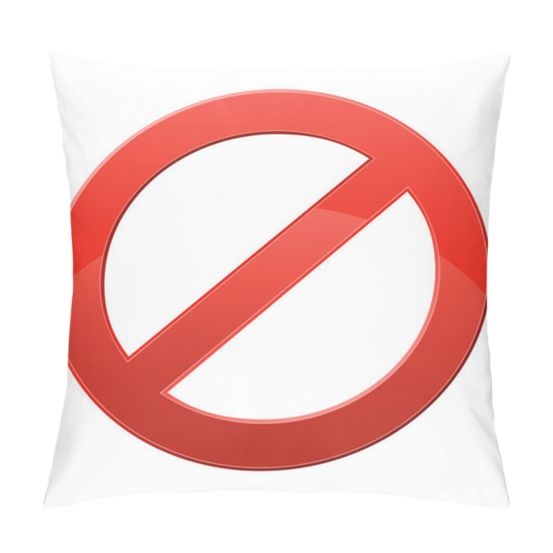 Personality  Prohibitory Sign Vector Illustration Pillow Covers