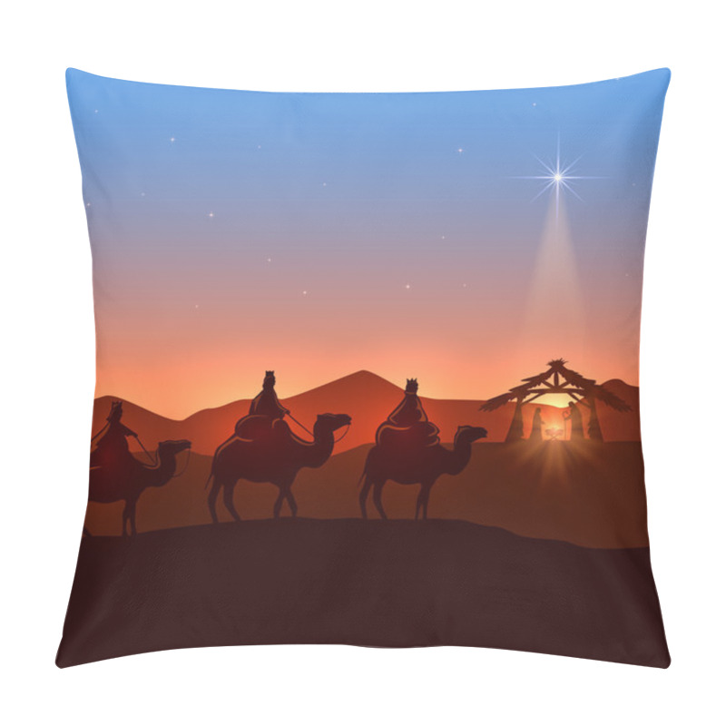 Personality  Three Wise Men And Christmas Star Pillow Covers