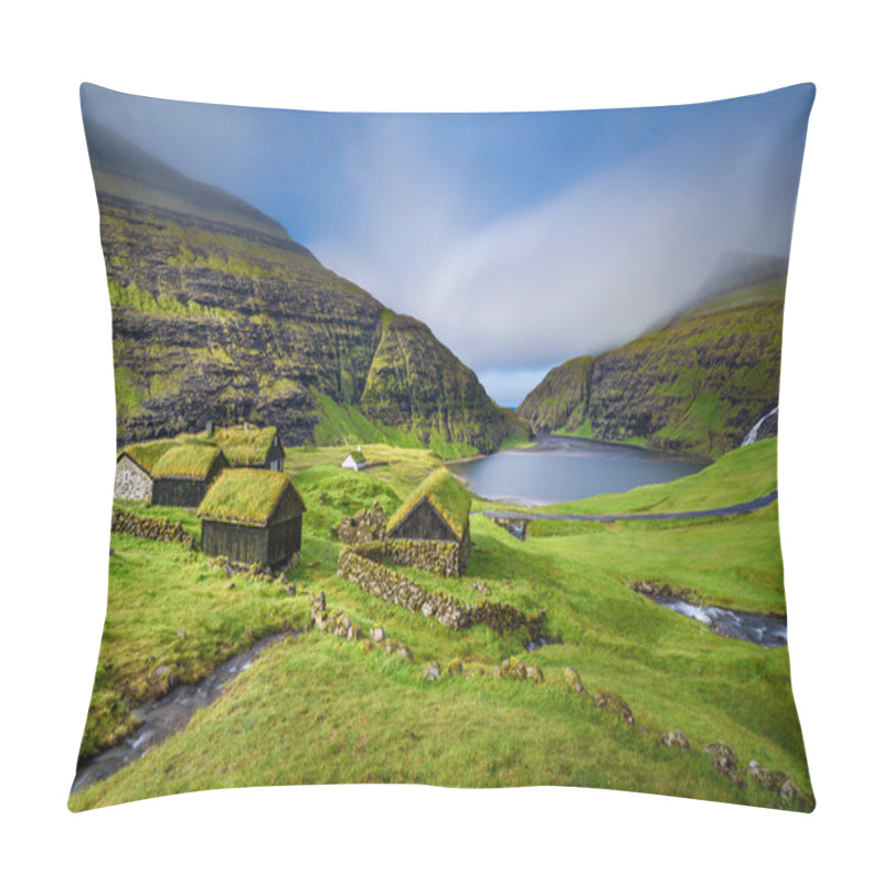 Personality  Village Of Saksun, Faroe Islands, Denmark Pillow Covers