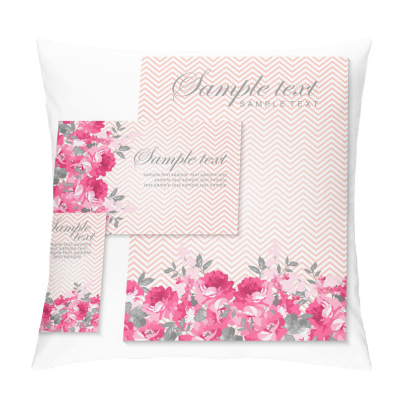 Personality  Card With Beautiful Roses Pillow Covers