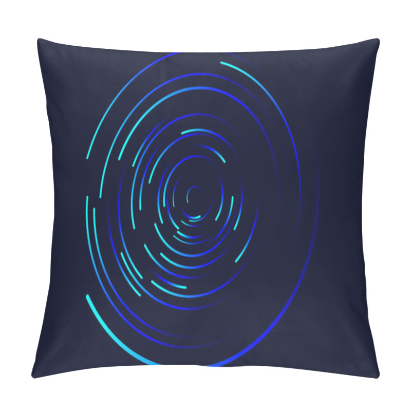 Personality  Abstract Vortex, Circular Swirl Lines. Star Trails Around In The Night Sky. Luminous Helix Pillow Covers