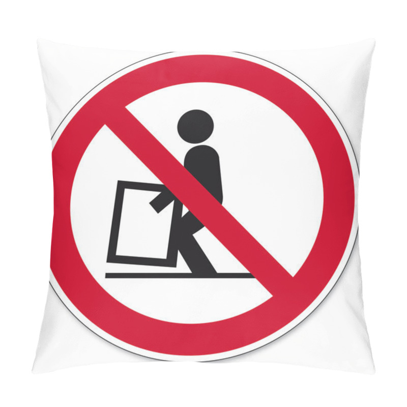 Personality  Prohibition Signs BGV Icon Pictogram Difficult To Raise Pillow Covers