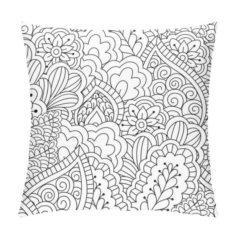 Personality  Seamless Black And White Background. Pillow Covers