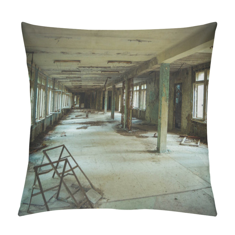 Personality  Chornobyl Exclusion Zone. Radioactive Zone In Pripyat City - Abandoned Ghost Town. Chernobyl History Of Catastrophe. Lost Place In Ukraine, SSSR Pillow Covers