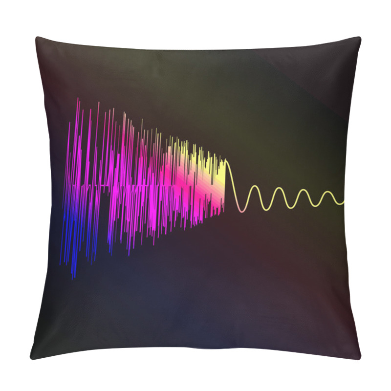 Personality  Bright Sound Wave On A Dark Blue Background. EPS 10 Vector File Included Pillow Covers