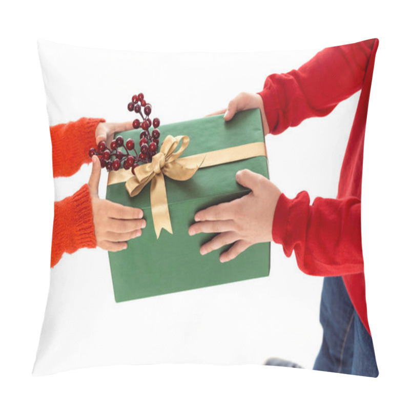 Personality  Kids With Christmas Gift Pillow Covers