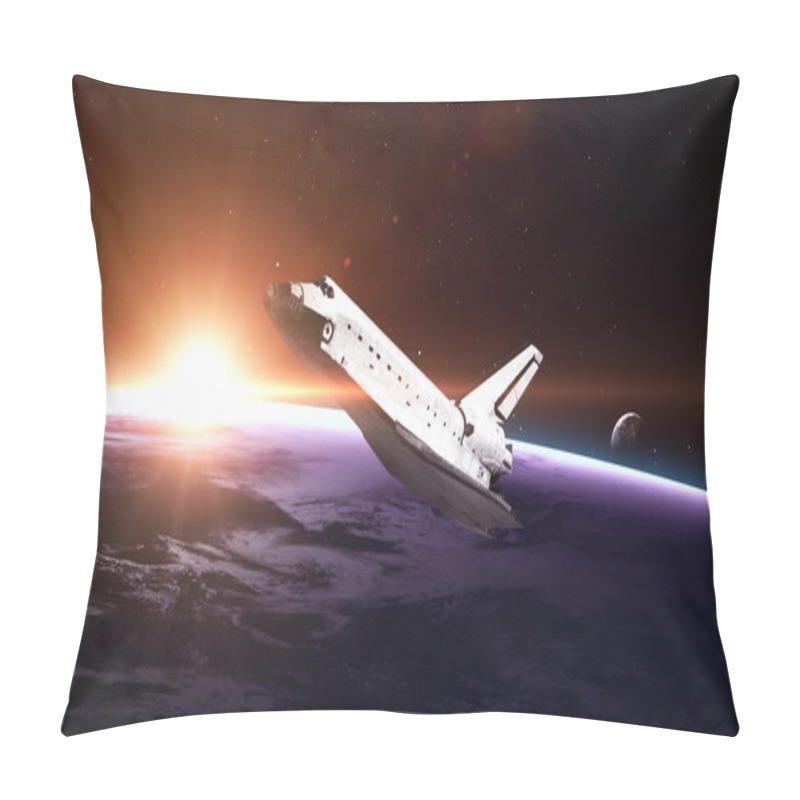 Personality  Space Shuttle Leaving Earth - Elements Of This Image Furnished By NASA Pillow Covers