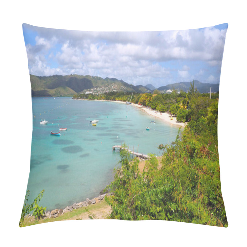 Personality  Panoramic View Of The Salines Beach, Located On The Grande Anse Des Salines. One Of The Most Beautiful Beach In Martinique. FWI. Pillow Covers