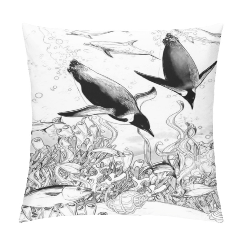 Personality  Coral Reef - Illustration For The Children Pillow Covers