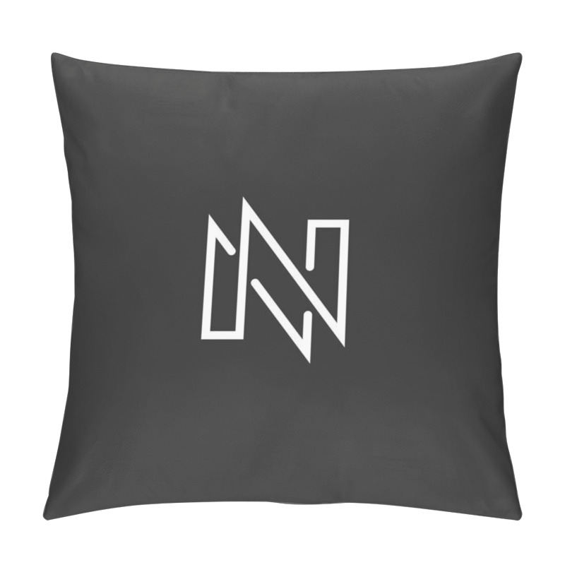 Personality  Modern Monogram Letter N Logo Pillow Covers