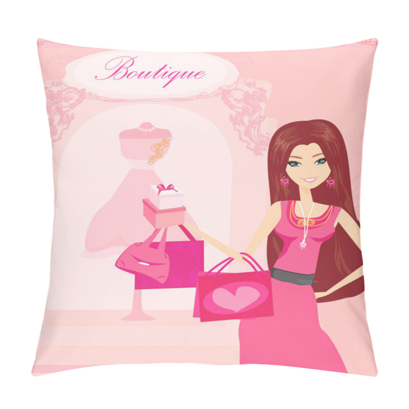 Personality  Beautiful Women Shopping Pillow Covers