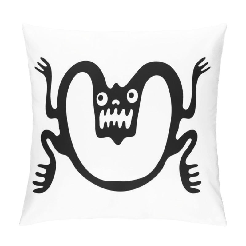 Personality  Mite Or Beetle In Native Style, Vector Pillow Covers