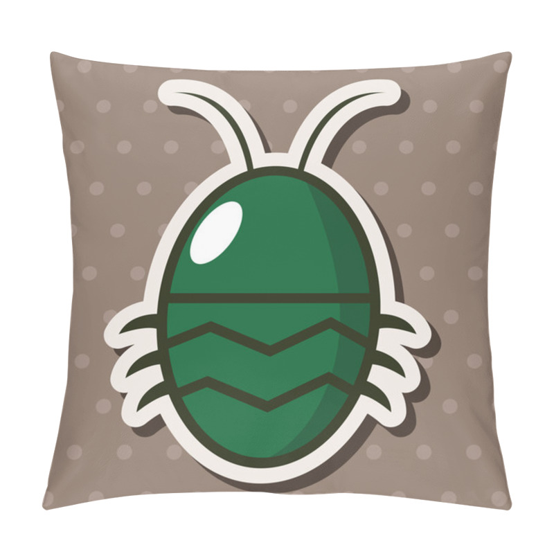 Personality  Bug Cartoon Elements Vector,eps Pillow Covers