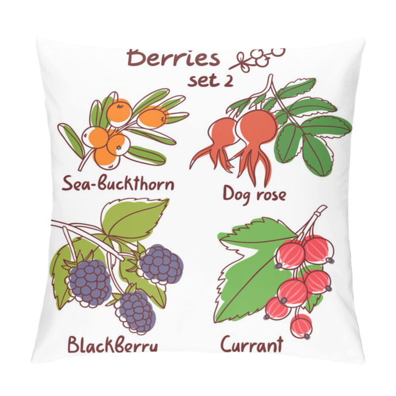 Personality  Berries Set 2 Pillow Covers