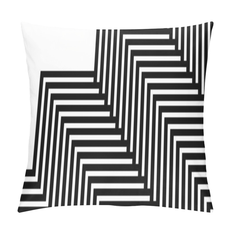 Personality  Abstract Black And White Geometric Lines. Background With Diagonal Lines. Modern Abstract Vector Texture. Pillow Covers