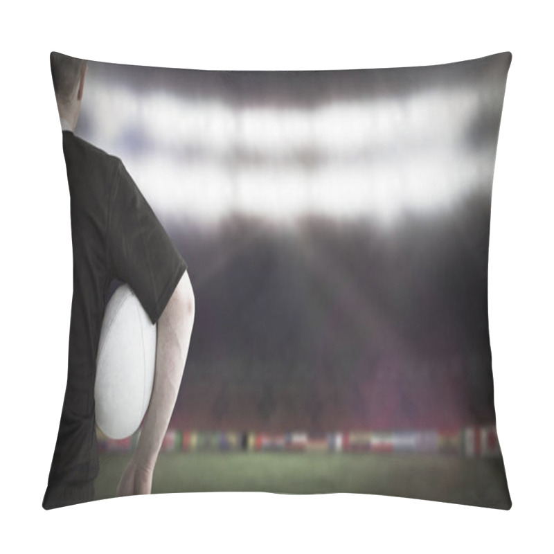 Personality  American Football Player Holding A Ball Pillow Covers