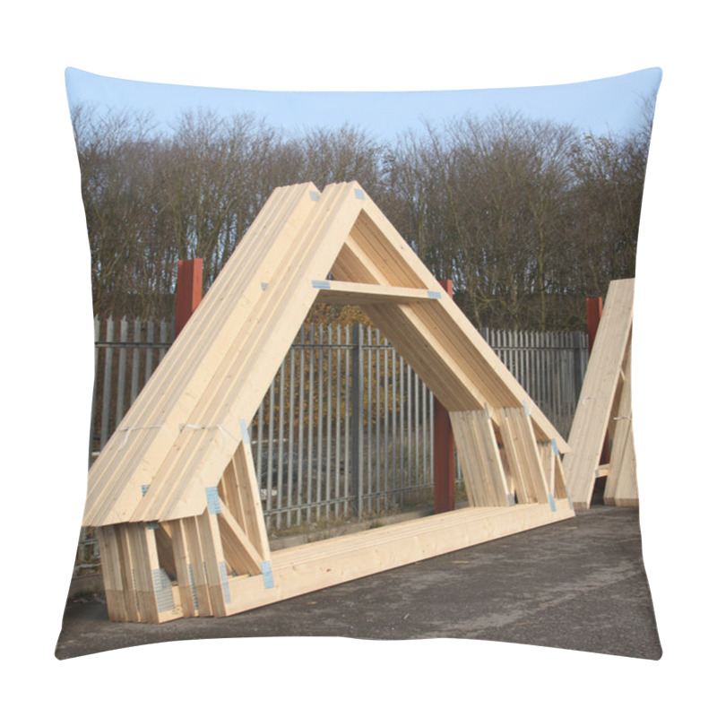 Personality  Timber Roof Trusses. Pillow Covers